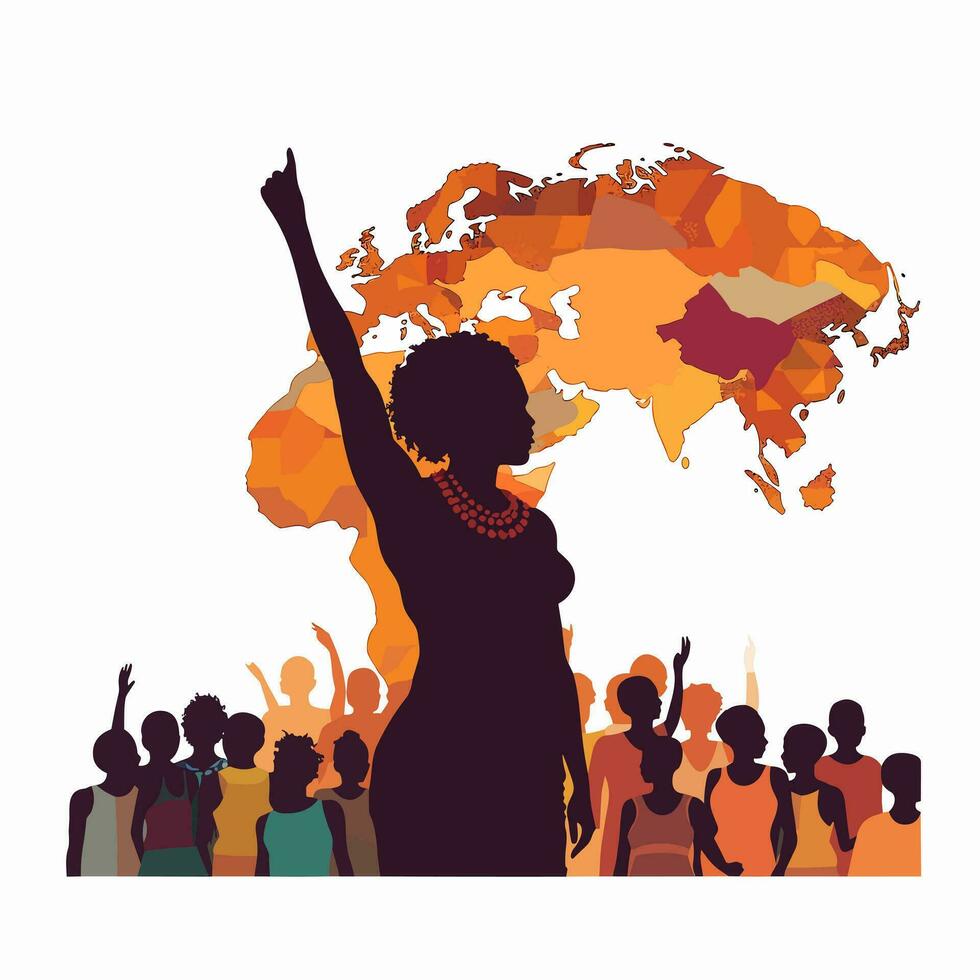 Africa Black Woman Empowerment vector