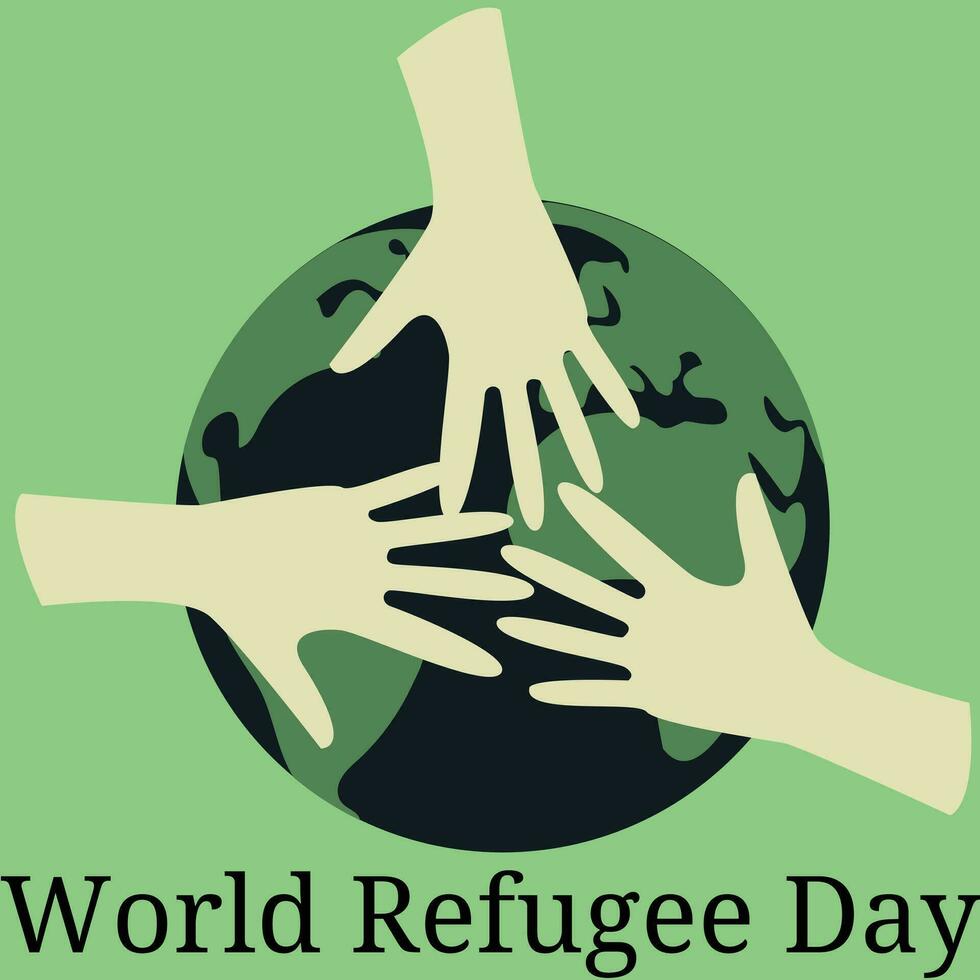 World Refugee Day illustration vector