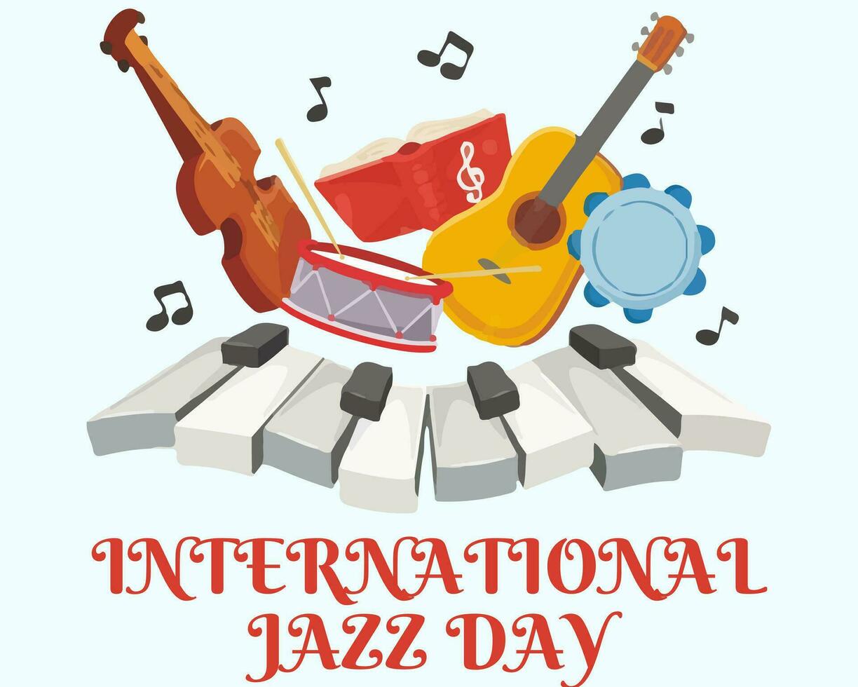 International Jazz Day illustration vector