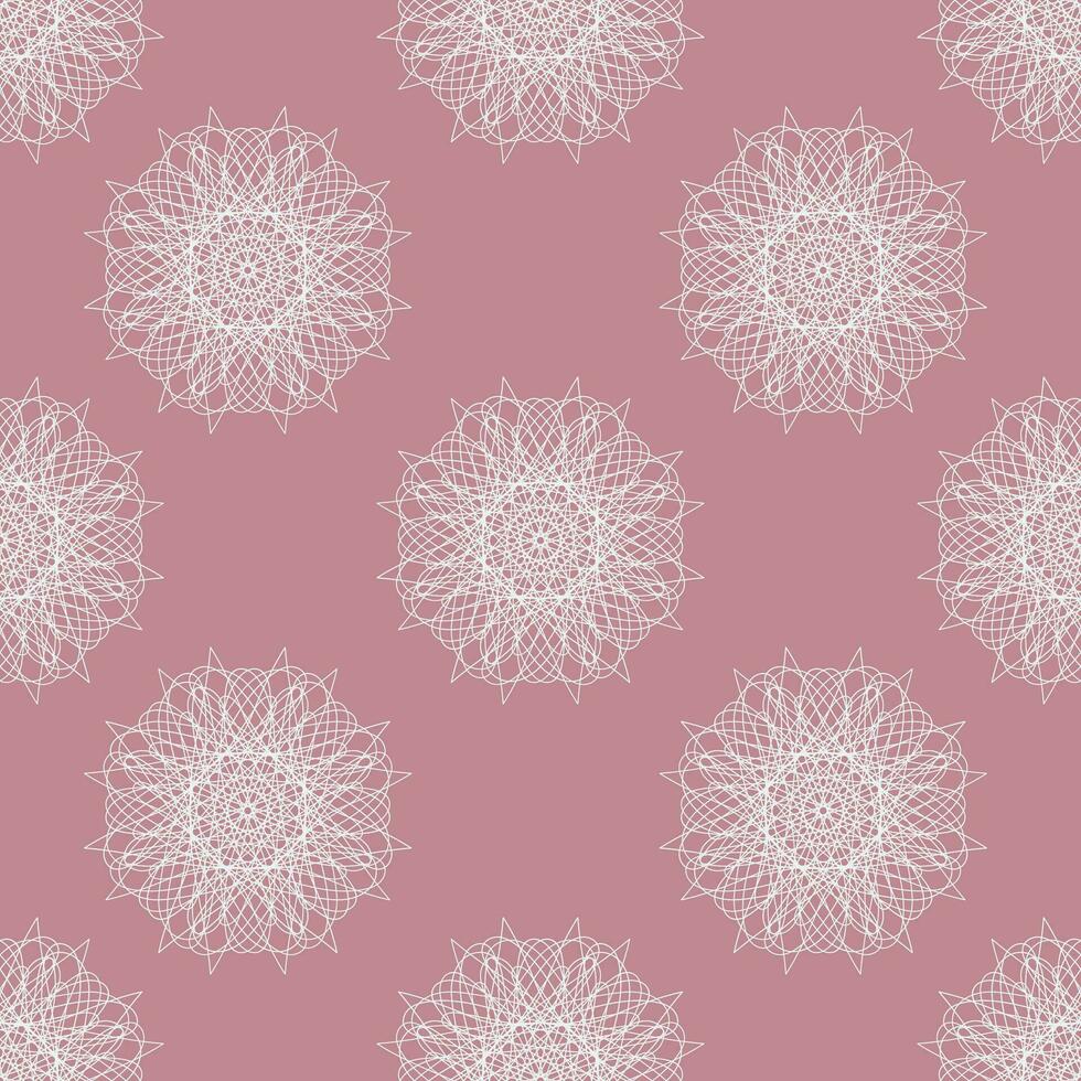 vector seamless pattern of abstract shapes in elegant  pink color