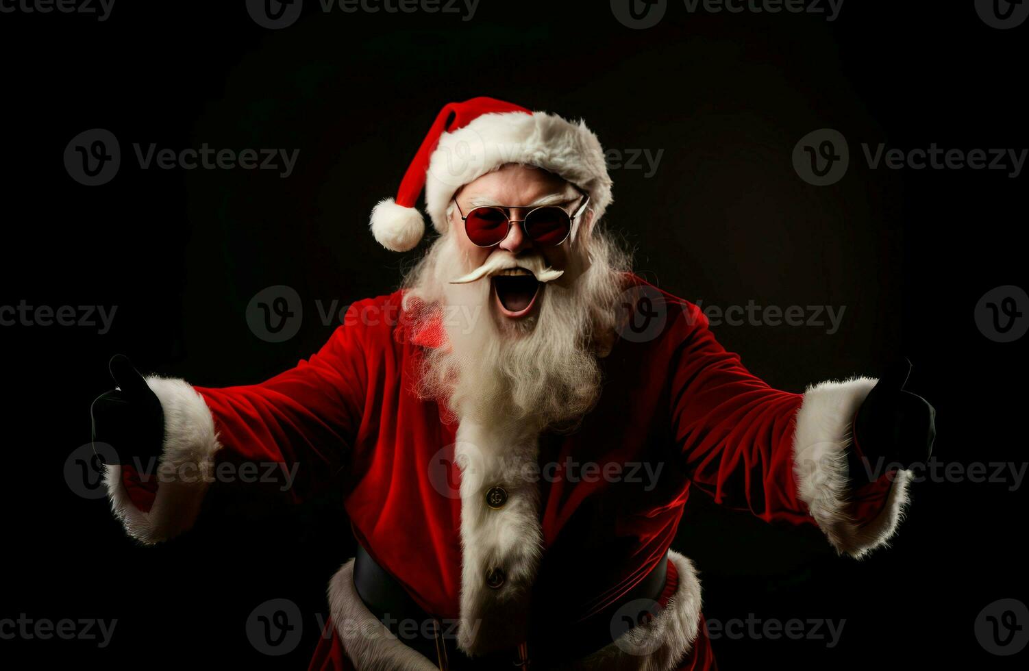 Crazy santa claus. Generate Ai photo