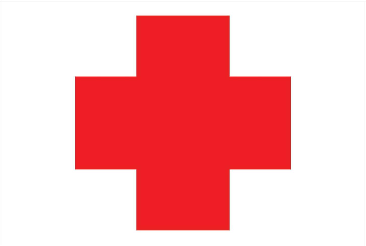 red cross sign vector