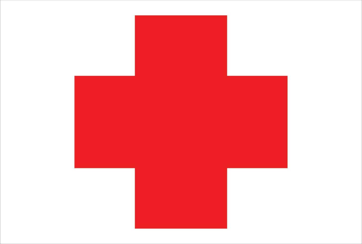 red cross sign vector