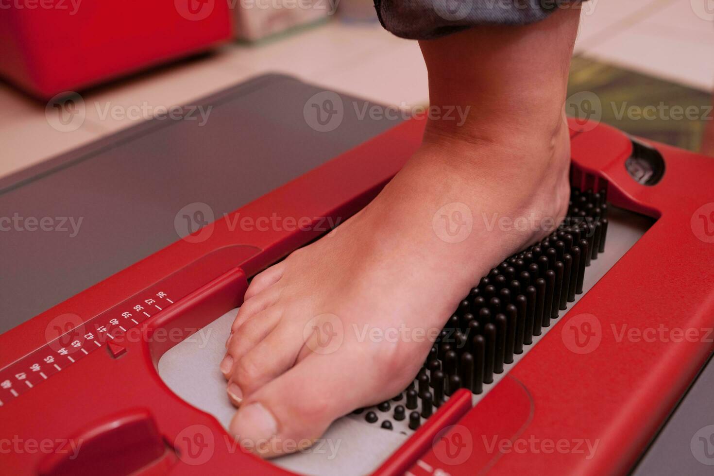 Foot during scanning on device photo