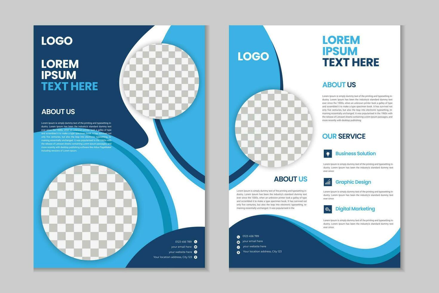 Brochure cover design, flyer template design, business brochure, annual report, portfolio, magazine, poster, modern presentation, a4 size banner template design vector