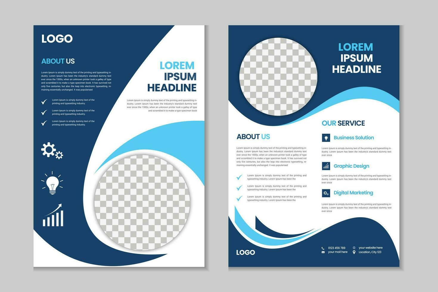 Brochure cover design, flyer template design, business brochure, annual report, portfolio, magazine, poster, modern presentation, a4 size banner template design vector