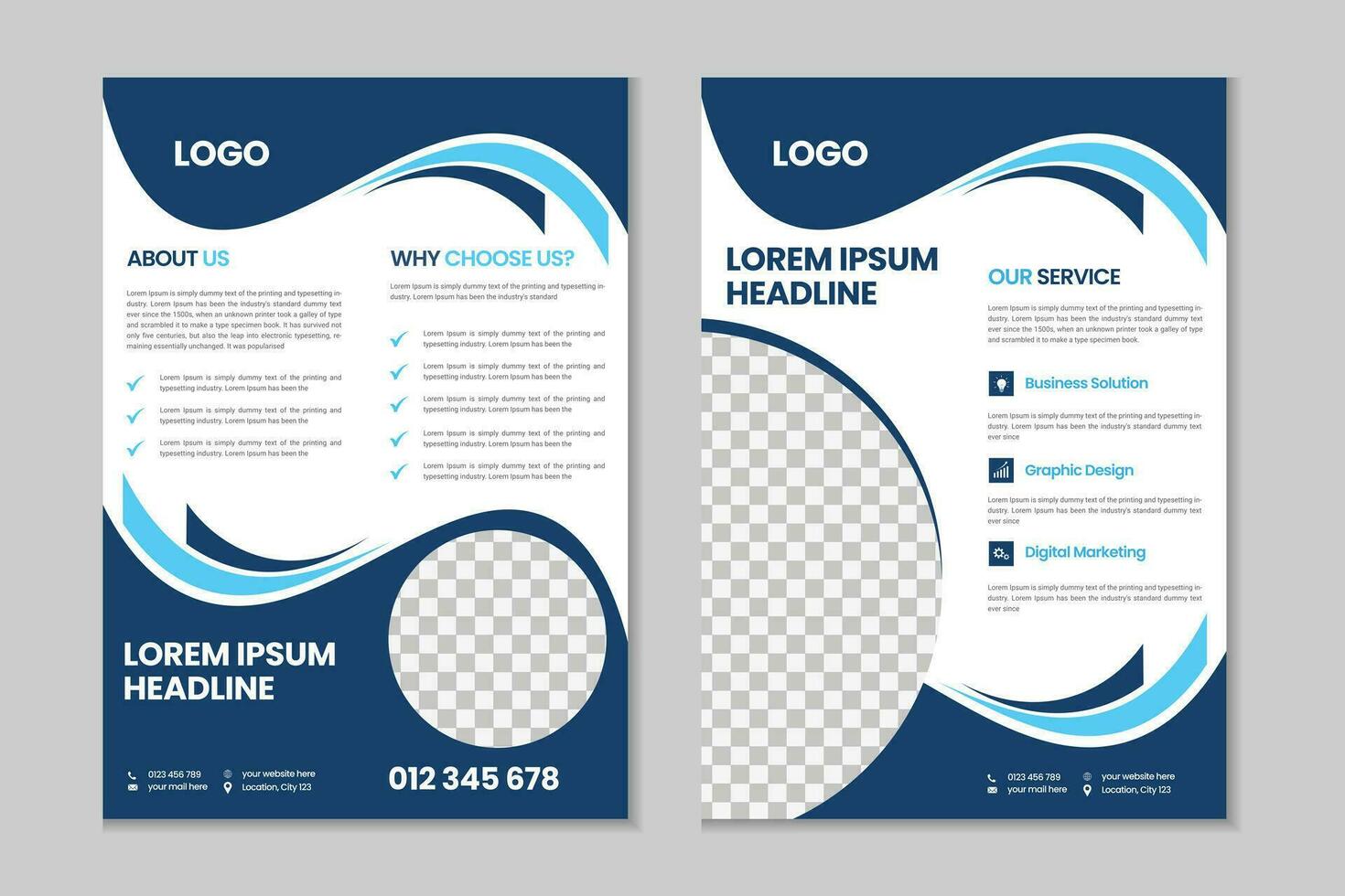 Brochure cover design, flyer template design, business brochure, annual report, portfolio, magazine, poster, modern presentation, a4 size banner template design vector