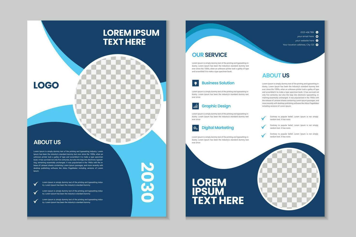 Brochure cover design, flyer template design, business brochure, annual report, portfolio, magazine, poster, modern presentation, a4 size banner template design vector