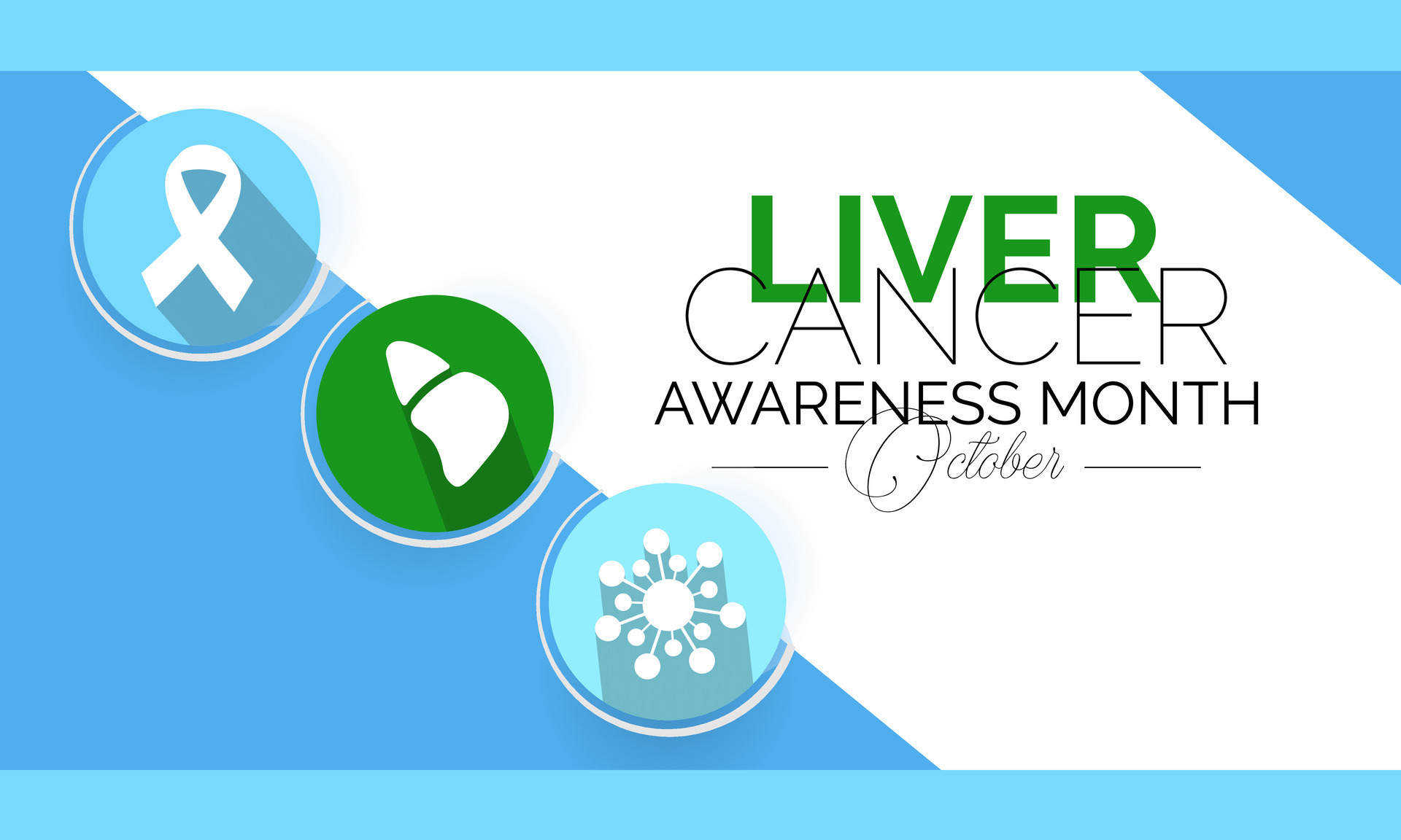 Liver Cancer Awareness Calligraphy Poster Design. Realistic Emerald