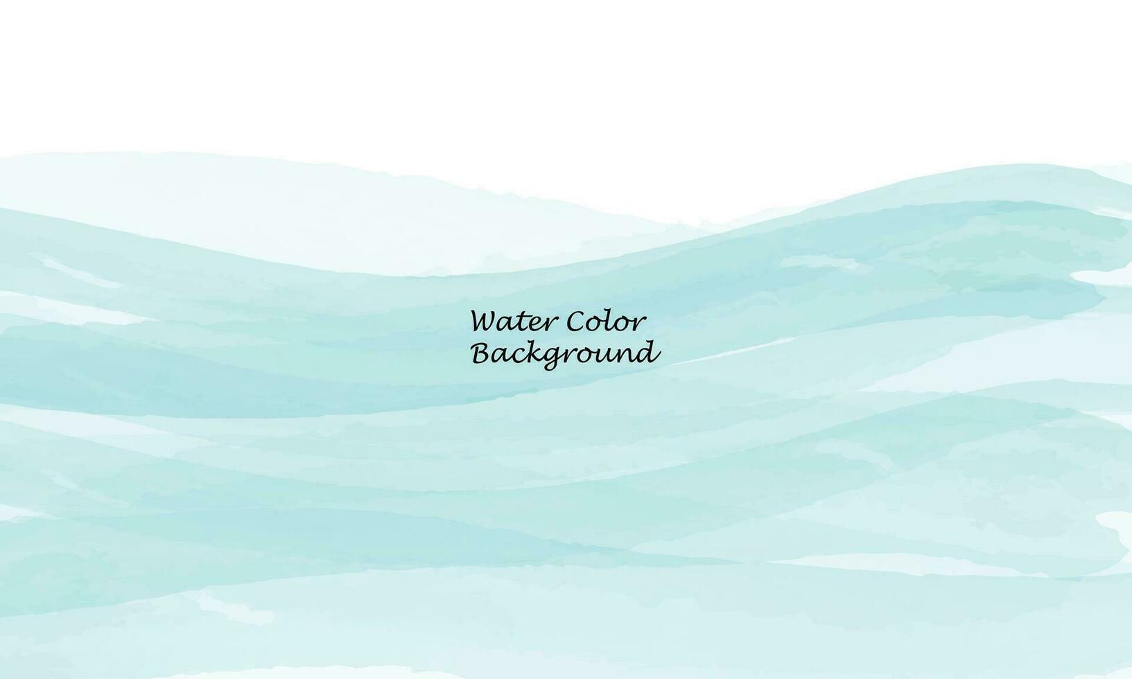 Hand painted light ocean blue watercolor background. Watercolor with copy space vector