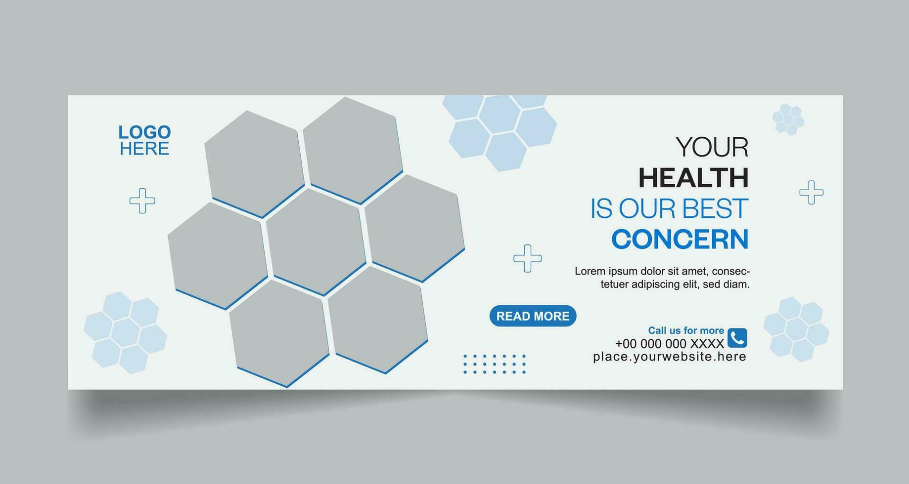 Medical and healthcare social media cover banner vector