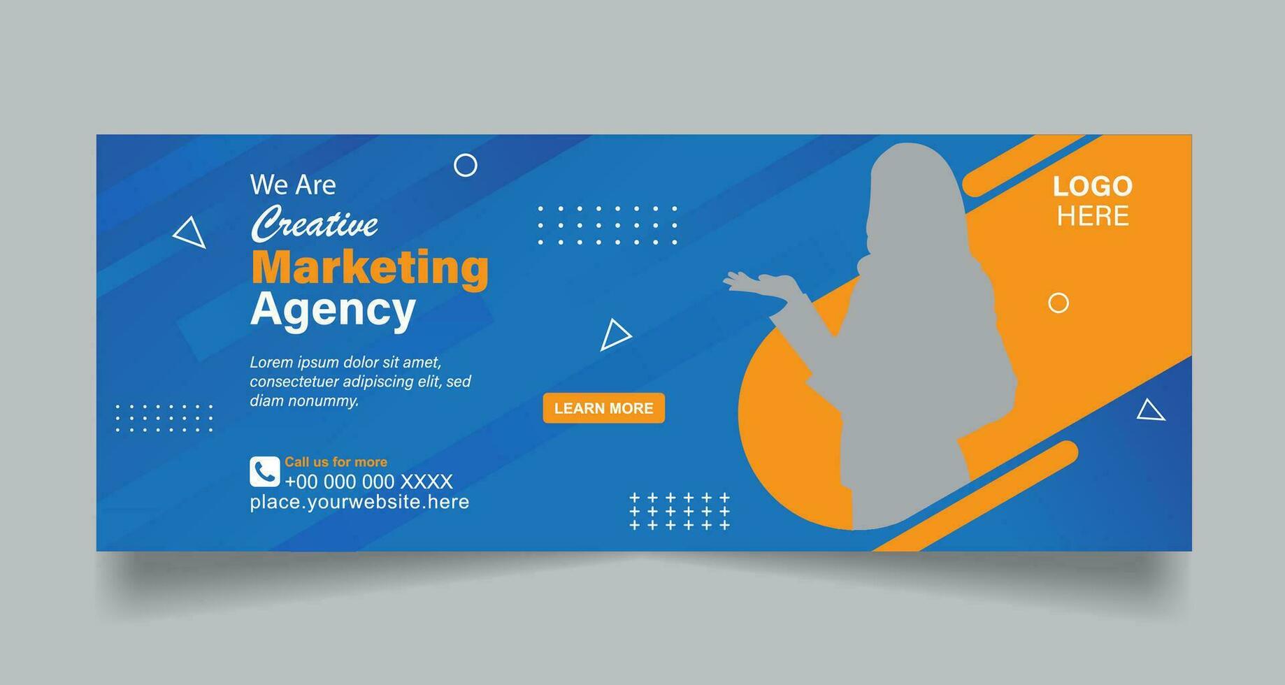 Business and marketing social media cover banner vector