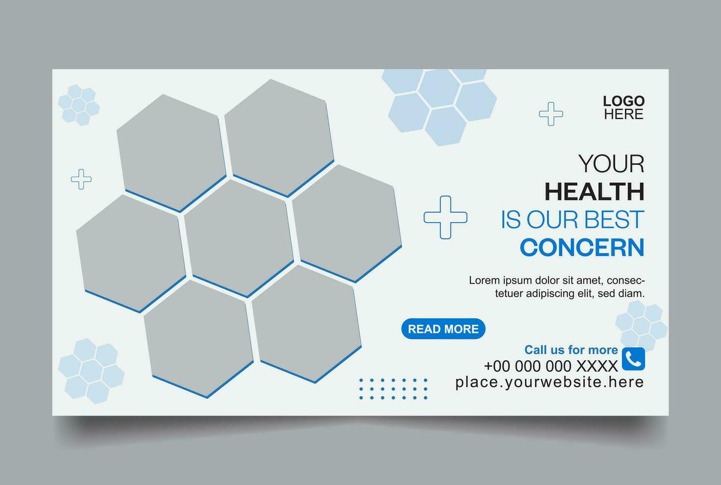 Medical and healthcare social media post and web banner vector