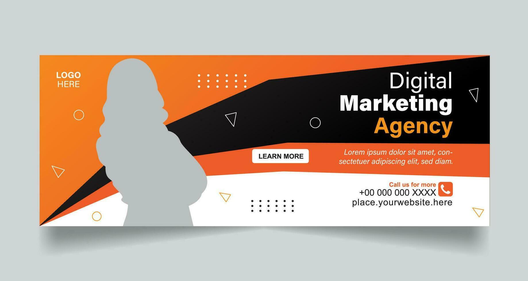 Business and marketing social media cover banner vector