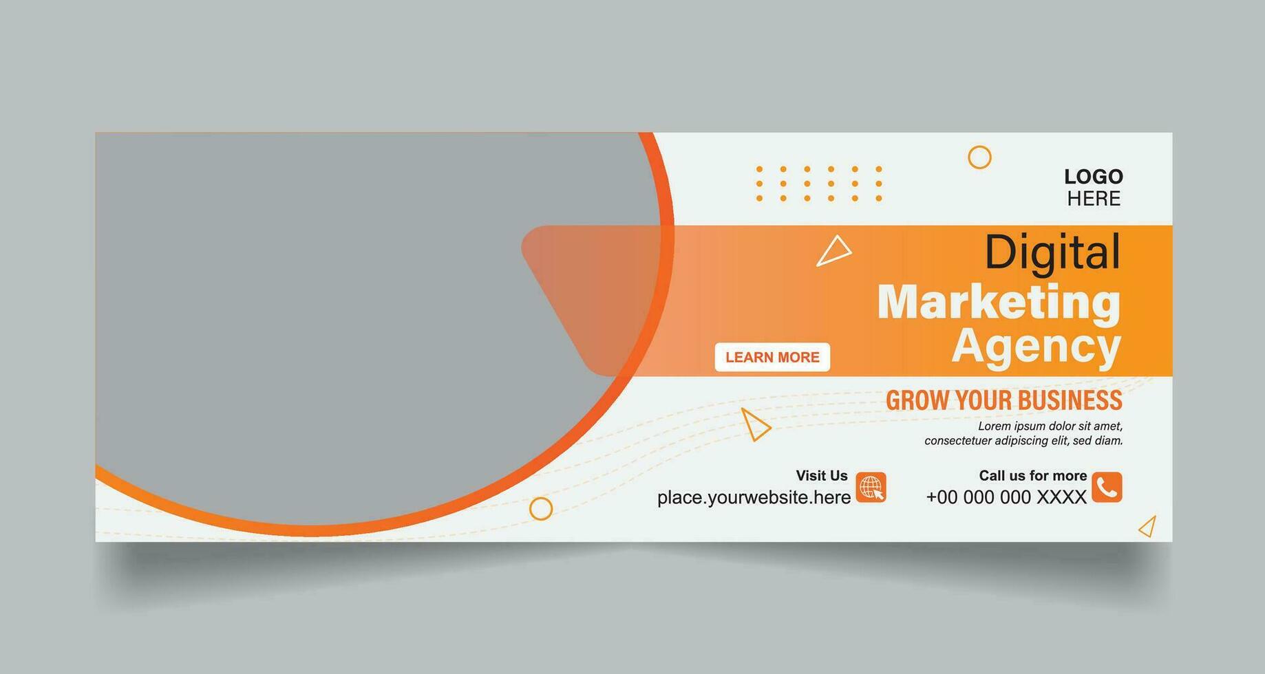 Business and marketing social media cover banner vector