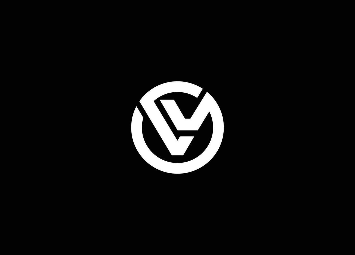 Abstract letter LV circle geometric design symbol logo vector. LV logo vector. LV circle vector. Initial LV letter Logo design vector template. Abstract letter LV logo design