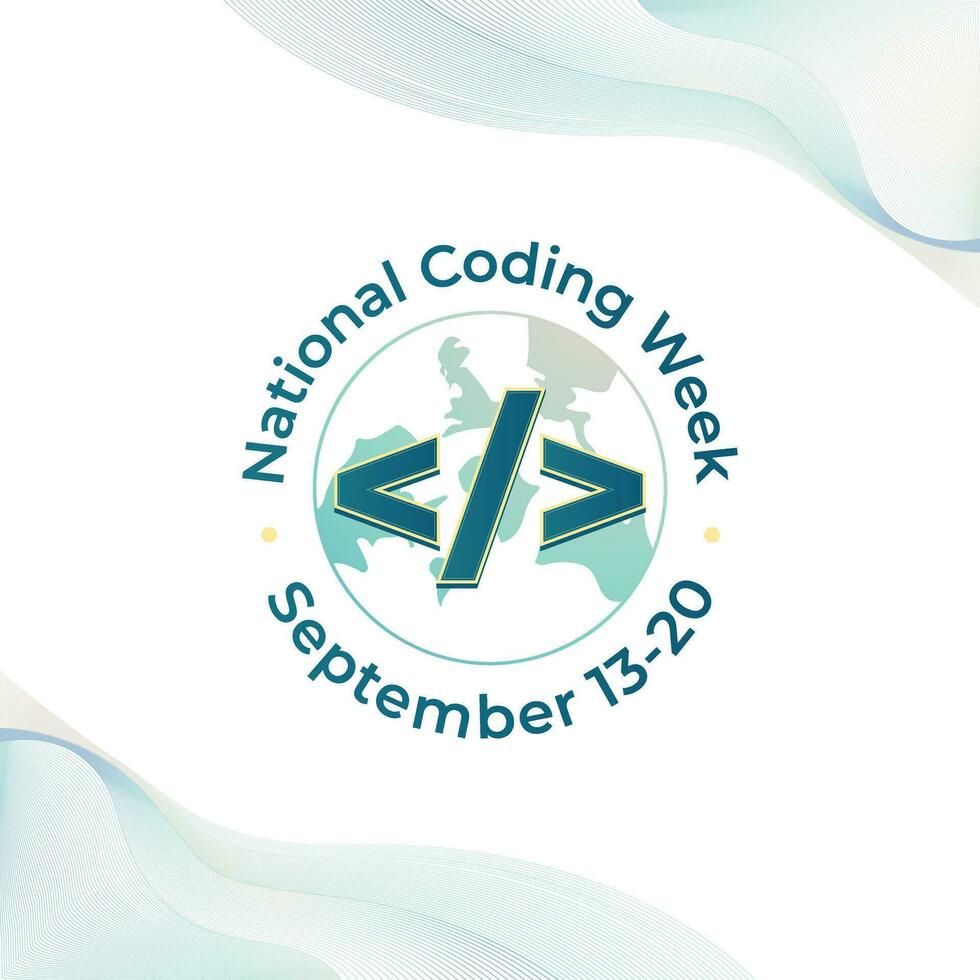 national coding week design template good for celebration. coding symbol vector illustration. flat design. vector eps 10.