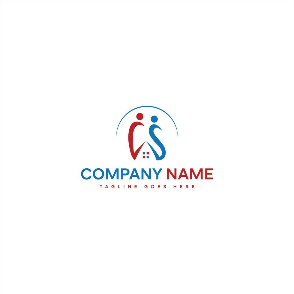 LS letter initial, Construction, home, real estate, , building, property, House repair, roof, template, logo design vector