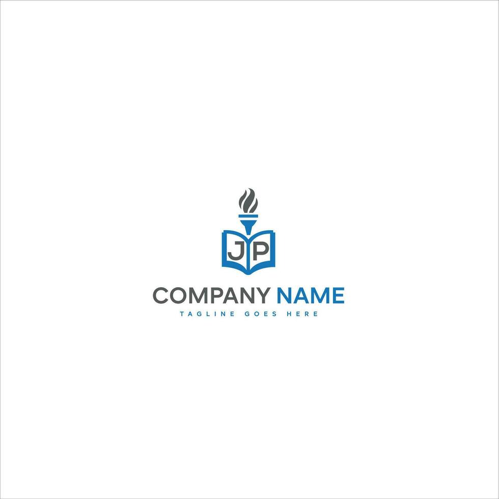 education logo with book and torch. education university and college school academy institute club logo. learning logo emblem style vector