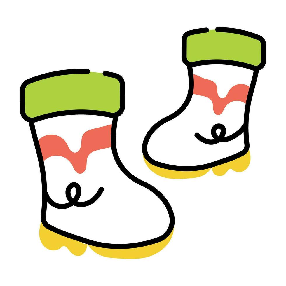 Trendy Fishing Boots vector