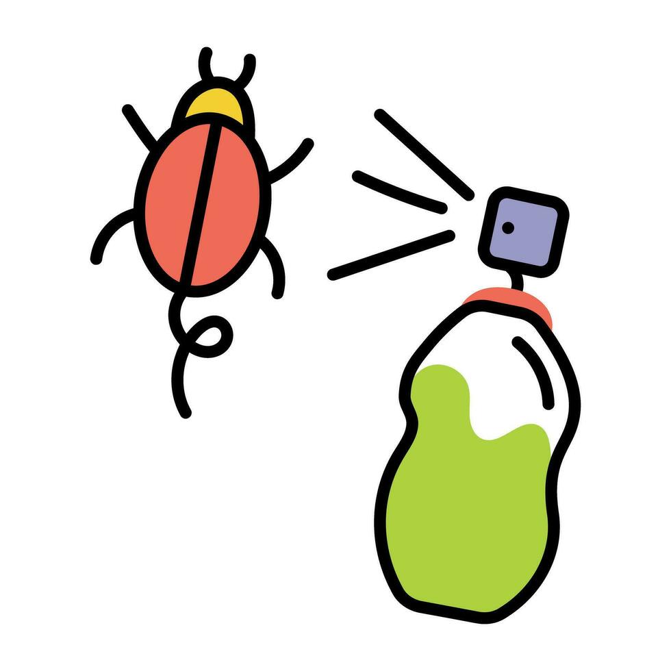 Trendy Bug Spray vector