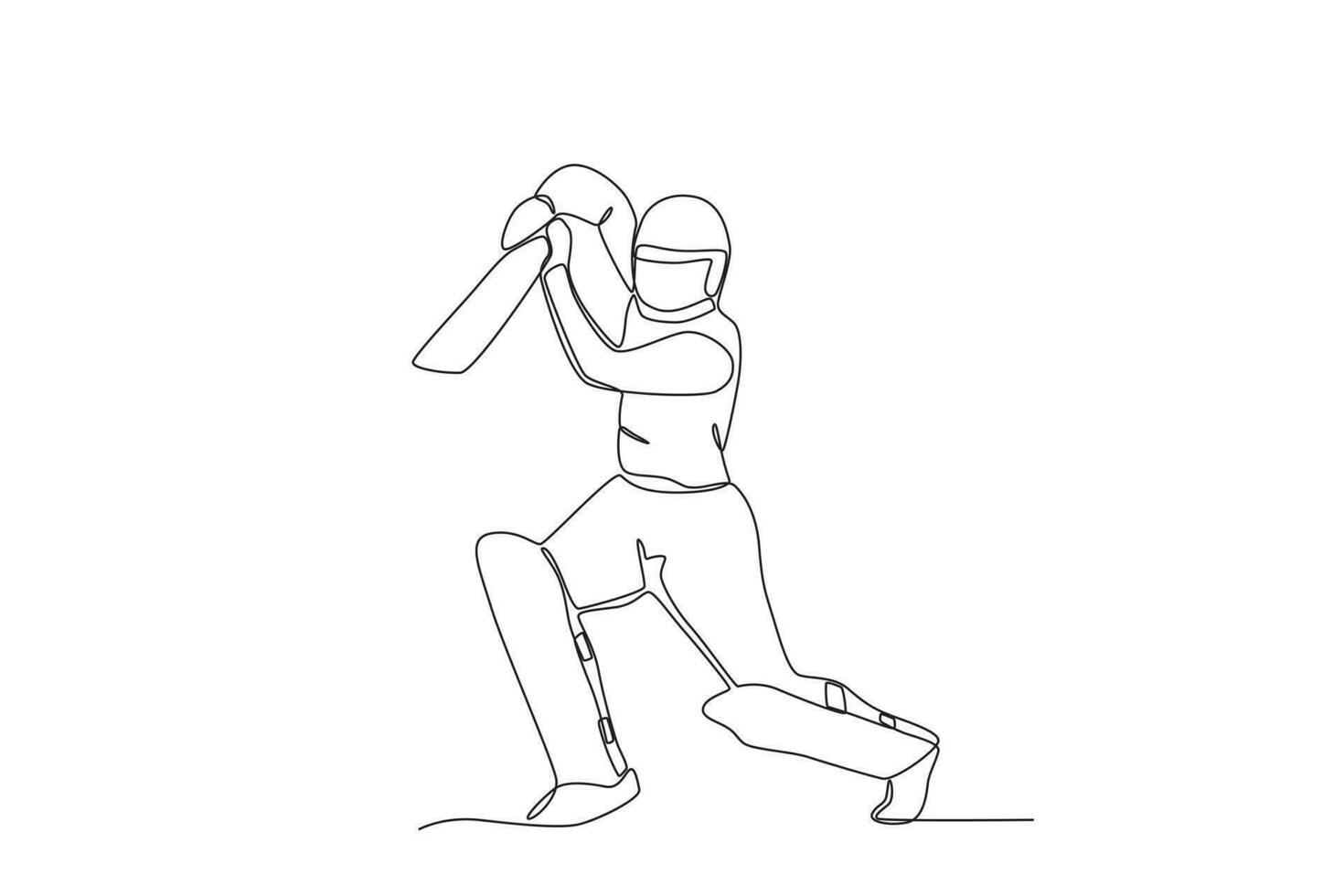 A batsman prepares to hit the ball vector