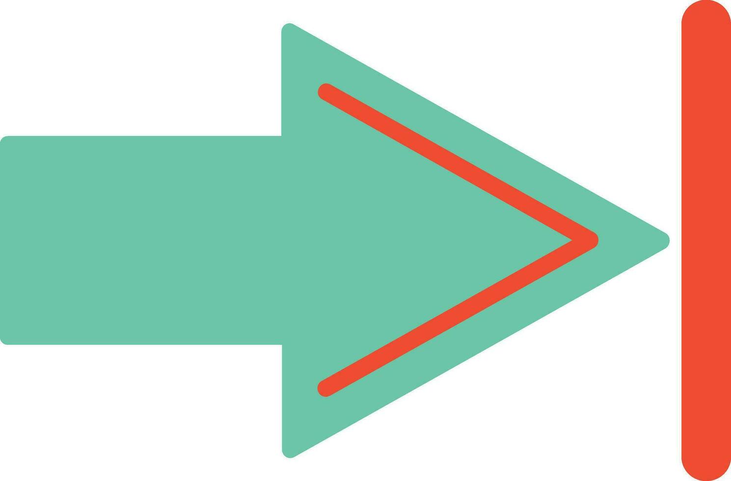 icono de línea derecha vector