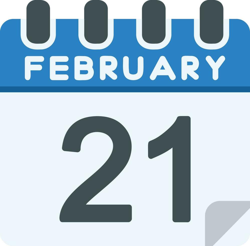 21 February Line Icon vector