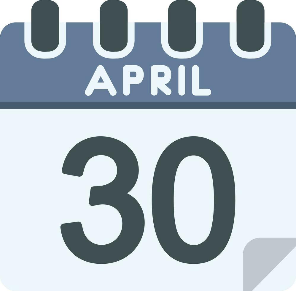 30 April Line icon vector