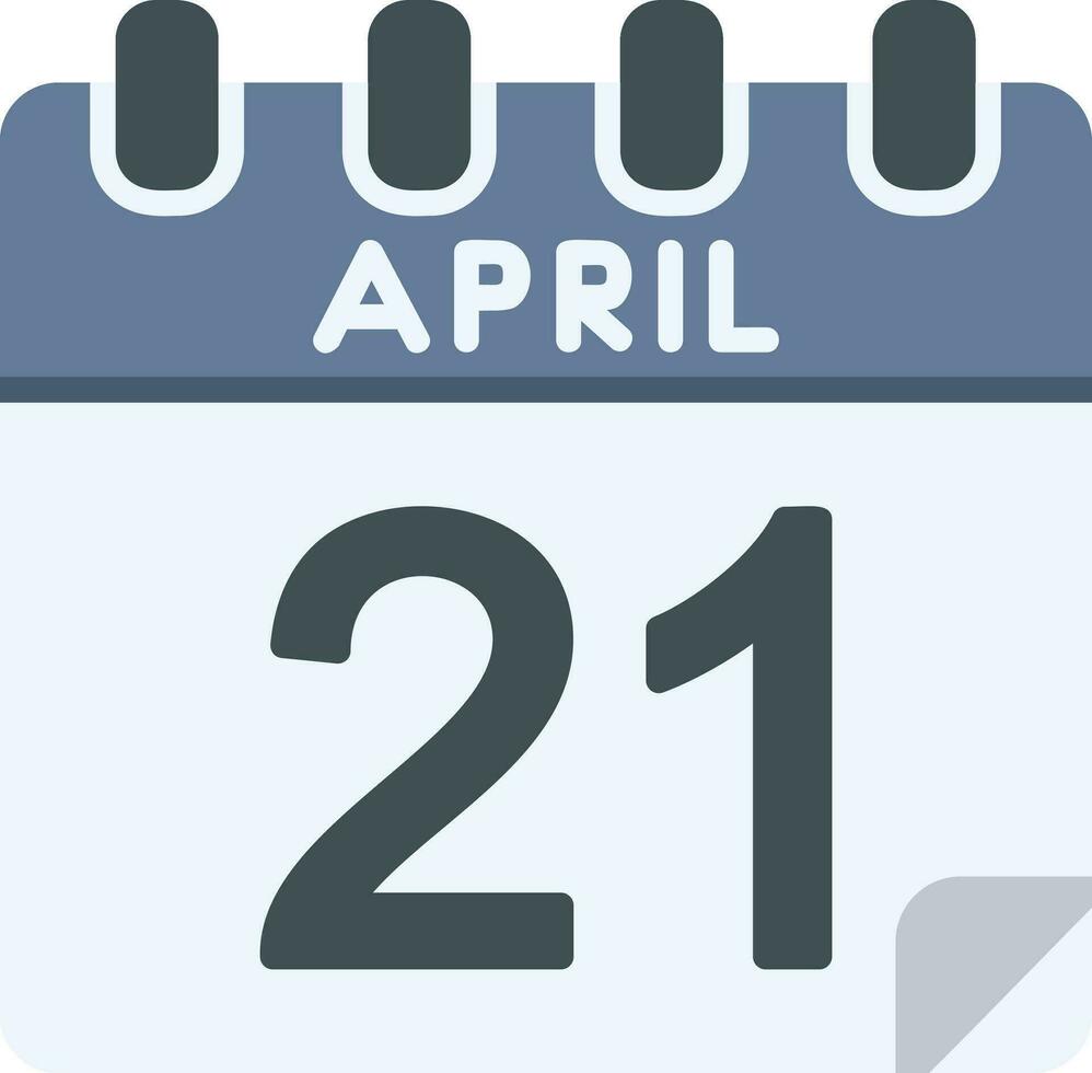 21 April Line icon vector