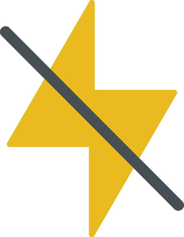 Flash Off Line Icon vector