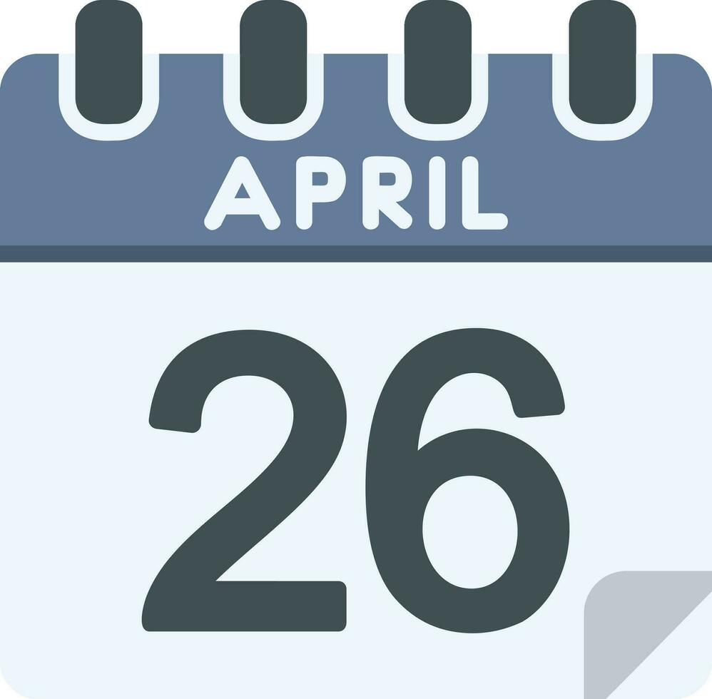 26 April Line icon vector