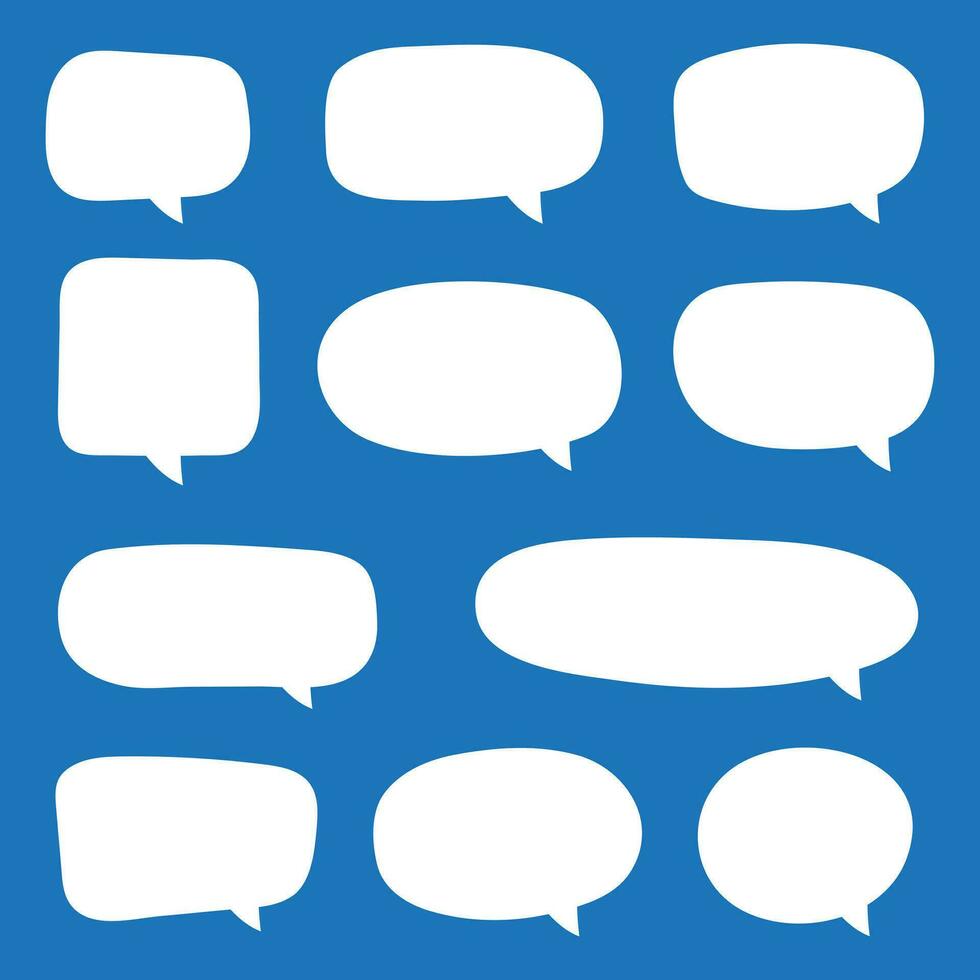 Speech bubbles. Speak bubble text, cartoon chatting box, message box. Cartoon balloon word design. vector