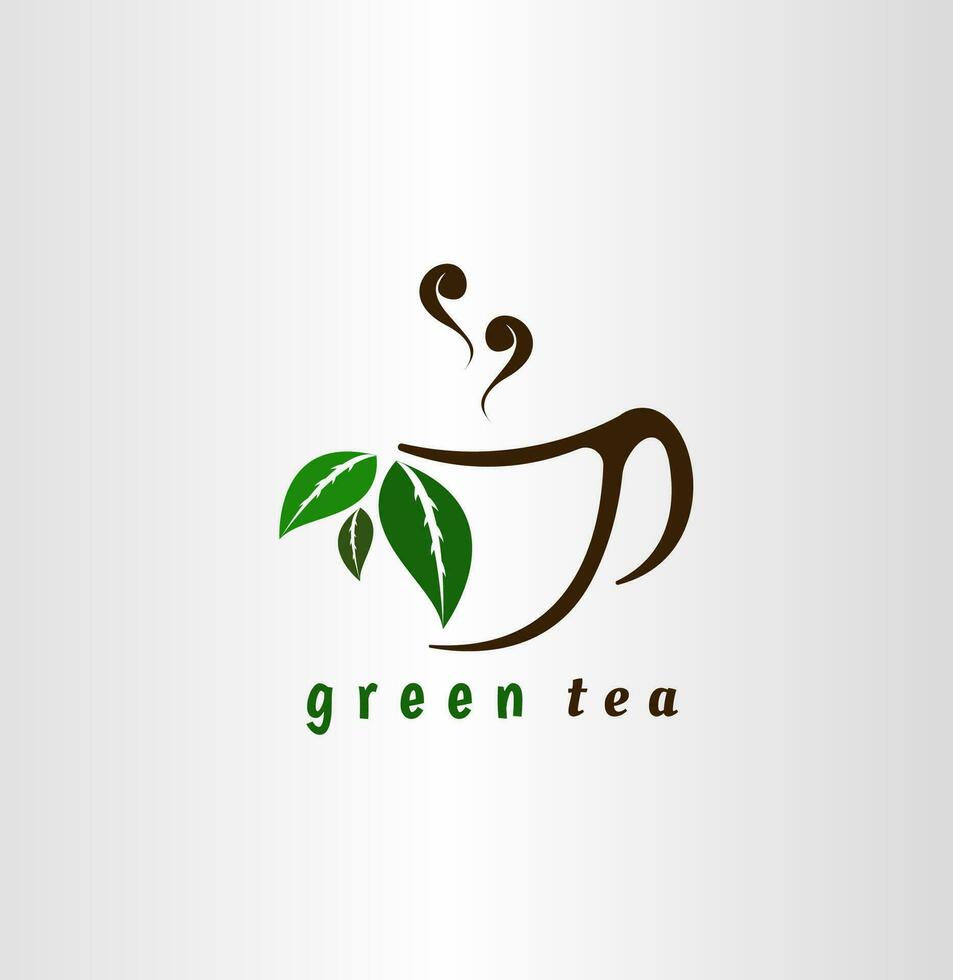 un sencillo logo para verde té bebidas o para un café o restaurante logo vector