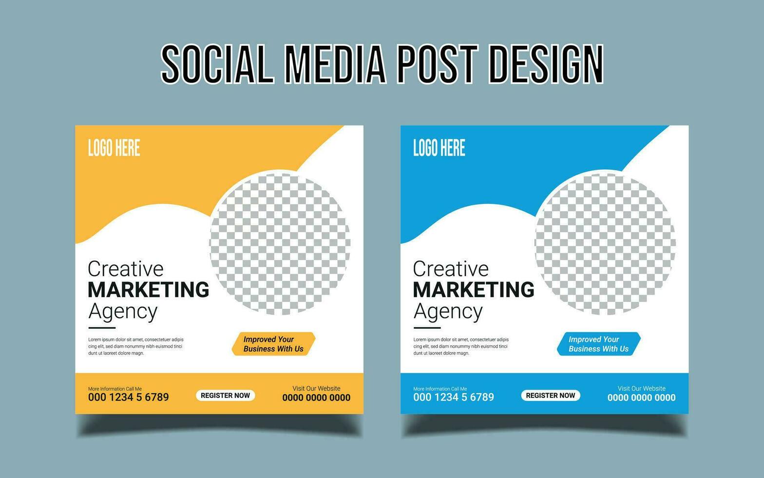 Digital business marketing banner for social media post template vector