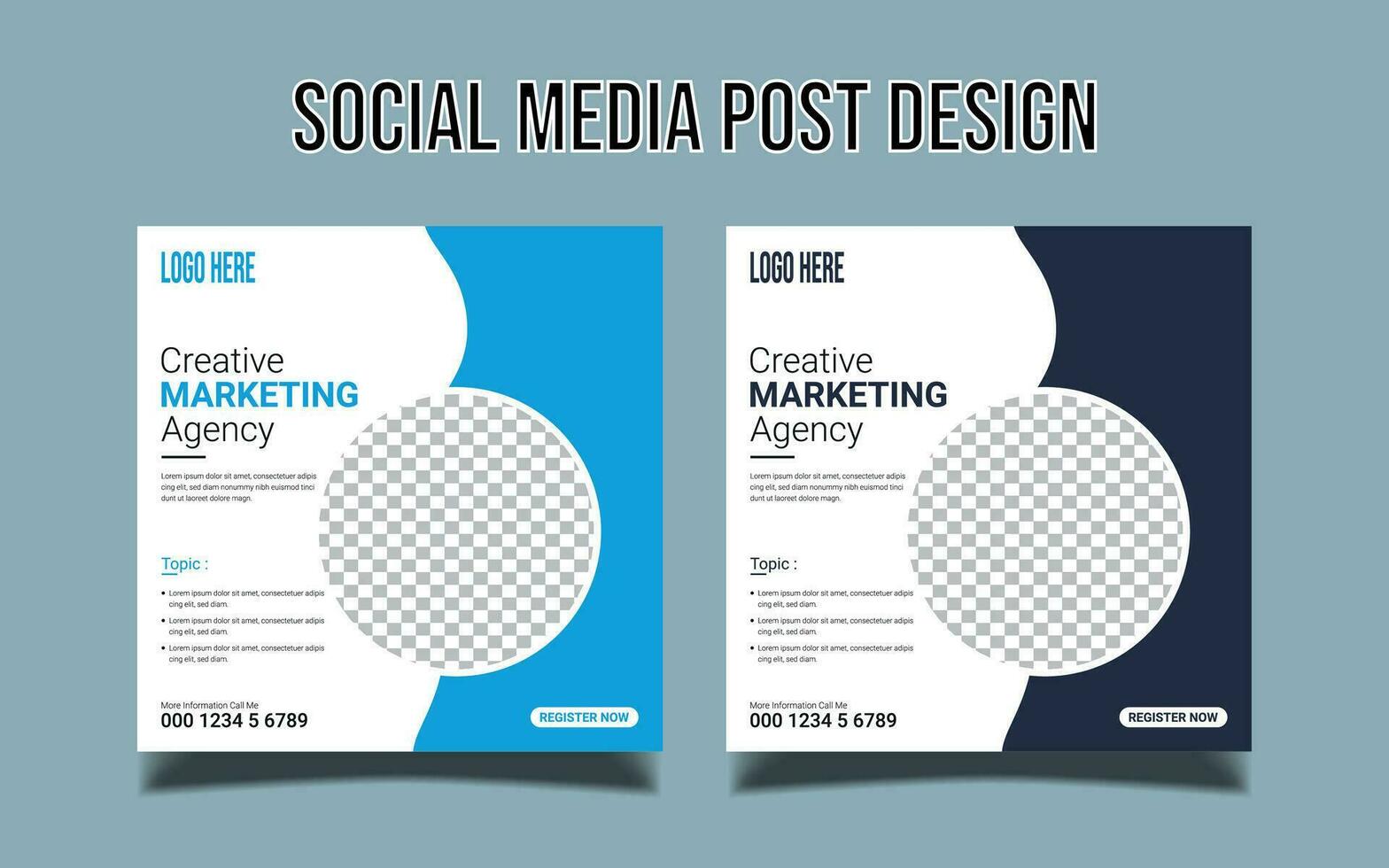 Digital business marketing banner for social media post template vector