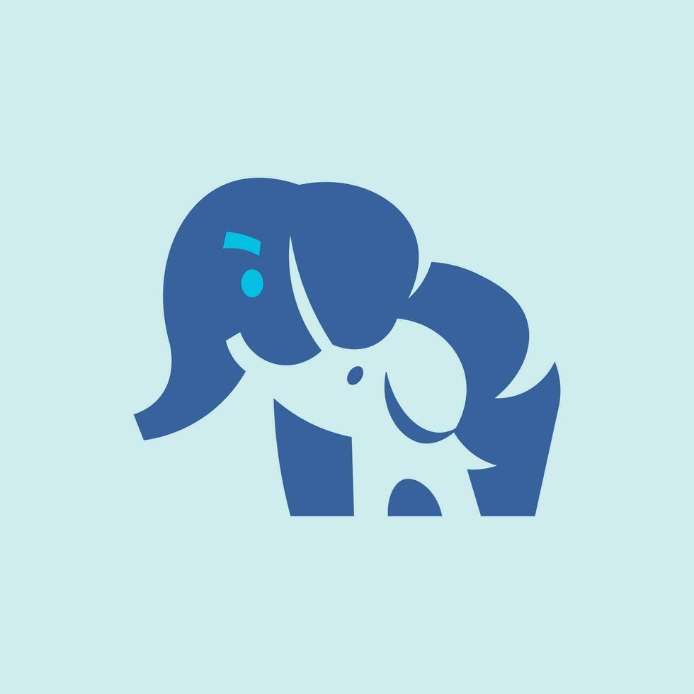 Vector illustration of cute elephant family