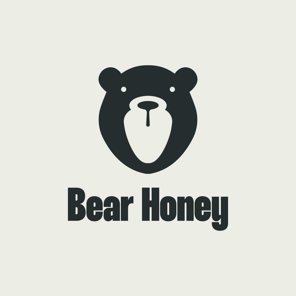 vector ilustración de linda oso miel