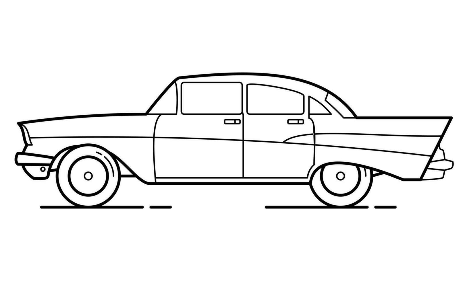 Daily Car Outline Design for Drawing Book vector