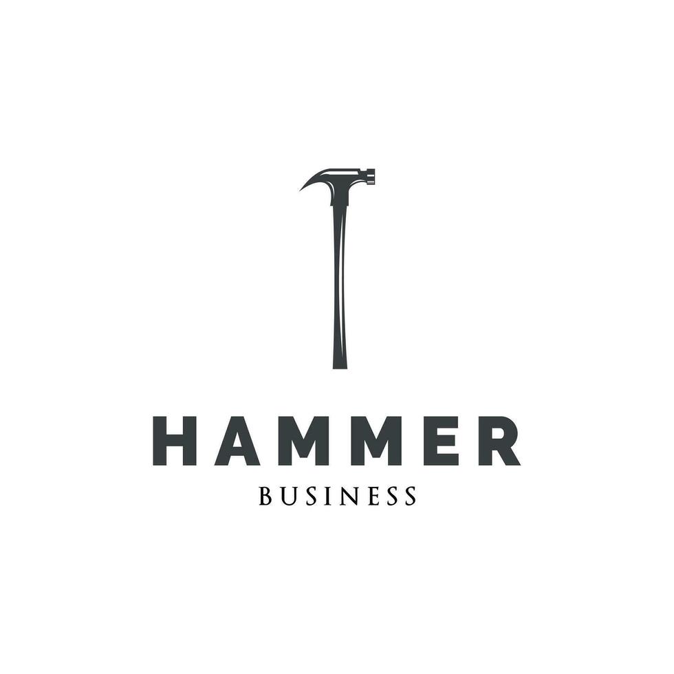 Hammer Icon Logo Design Template vector