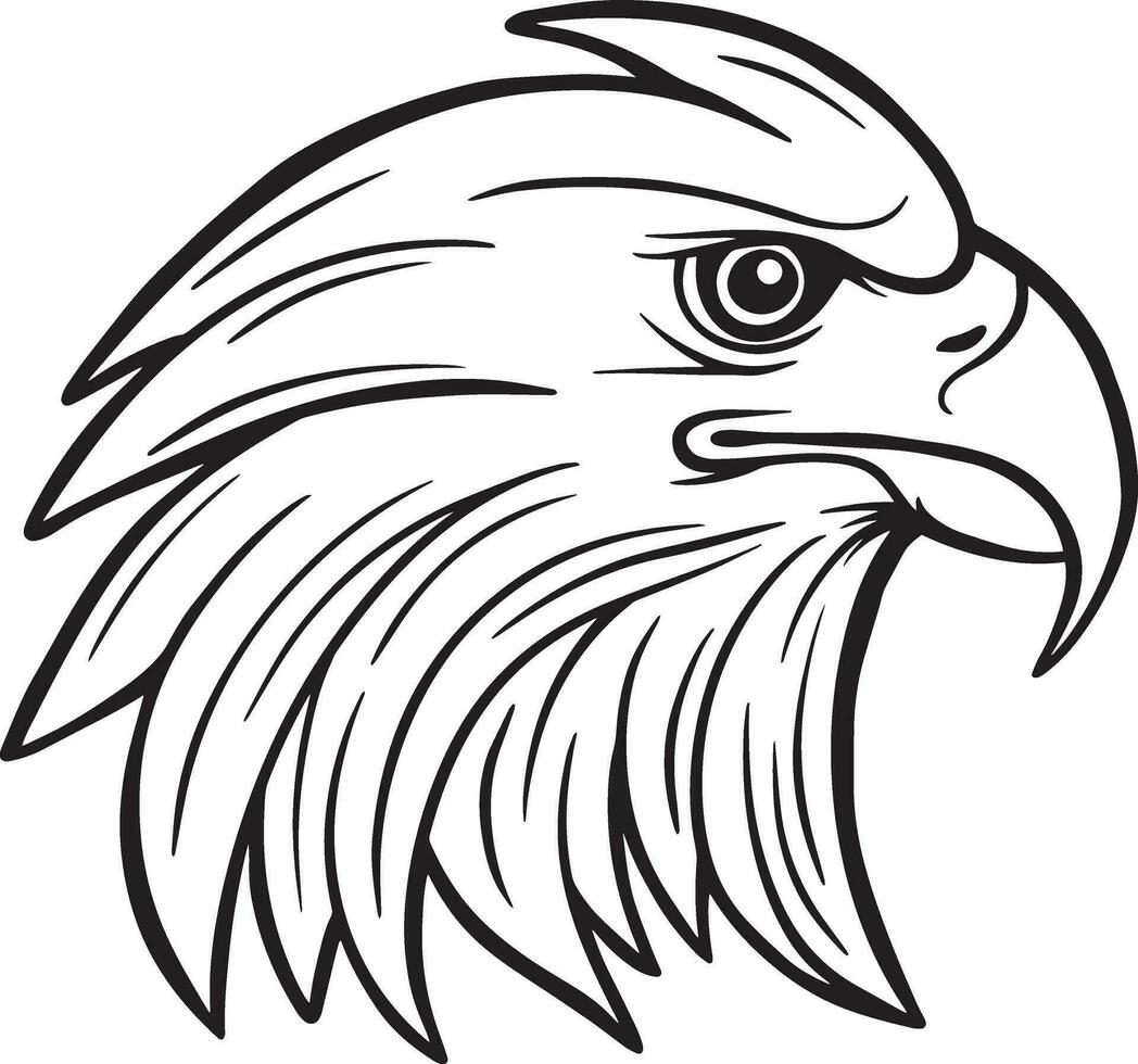 eagle head hand drawn illustrations for the design of clothes stickers tattoo etc vector