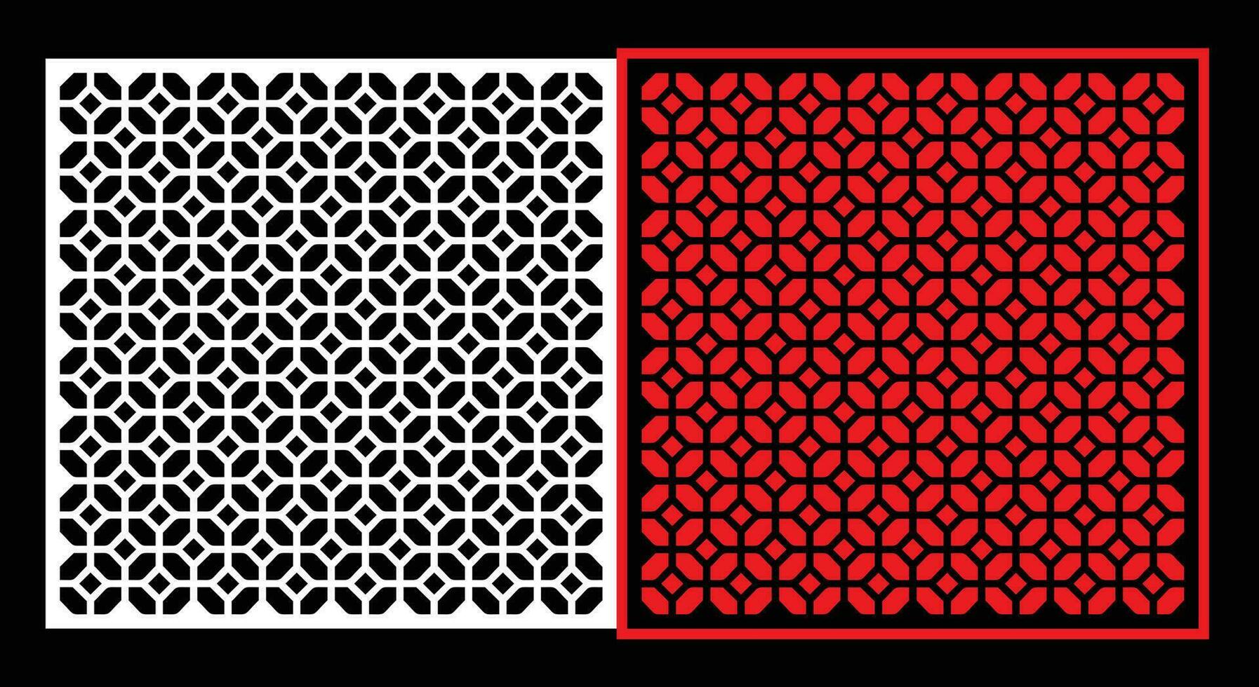 Decorative wall panels set Jali design CNC pattern,laser cutting pattern,router CNCcutting. vector