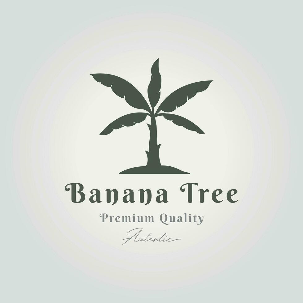 simple banana tree logo icon design illustration vector