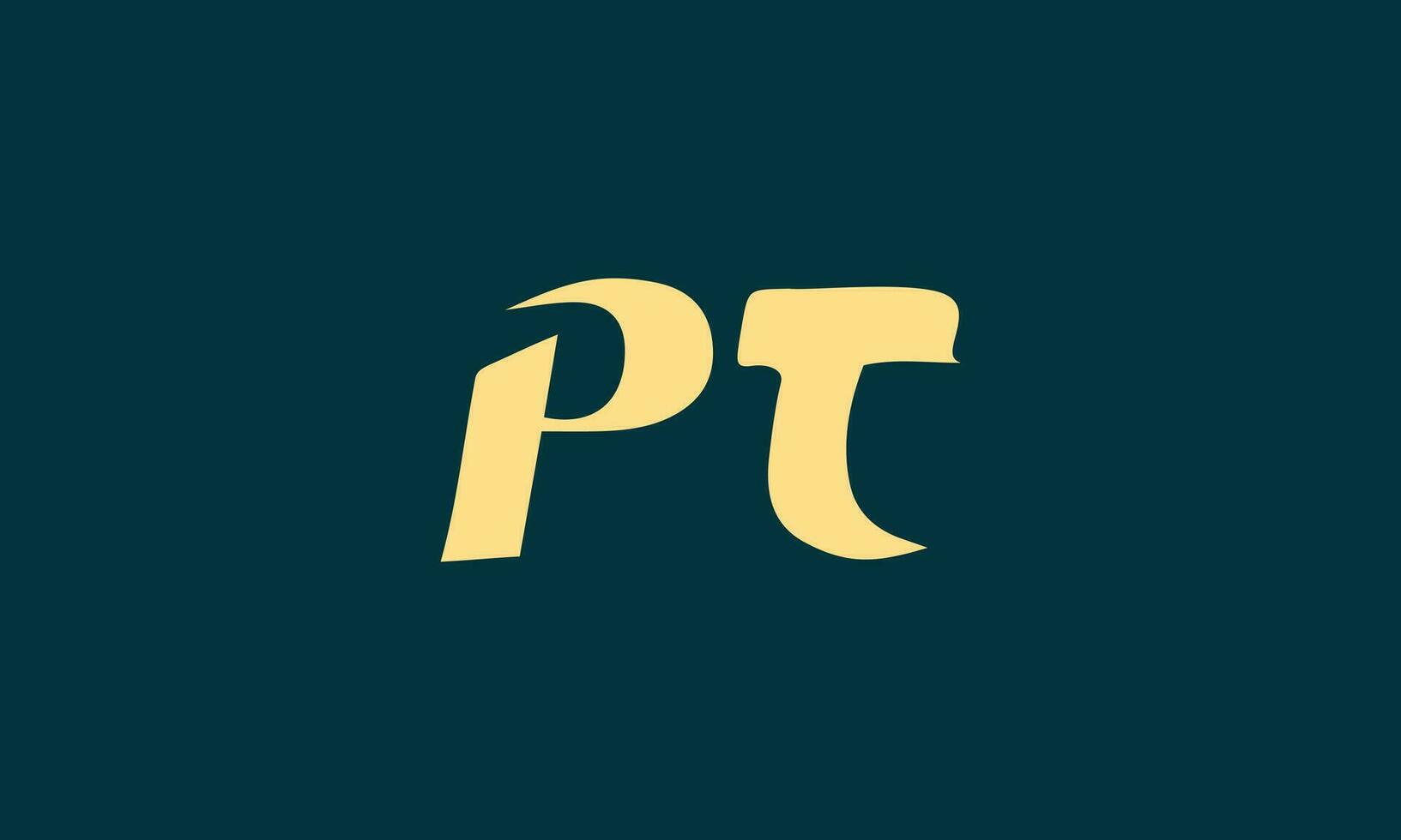 PT or TP logo monogram symbol vector