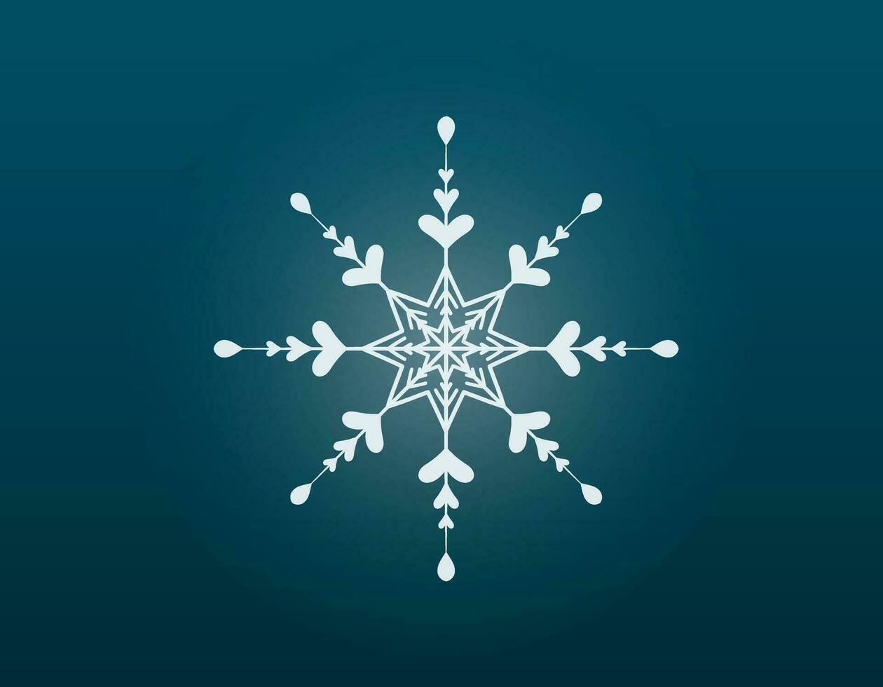 Vector isolated cartoon winter shining filigree snowflake.