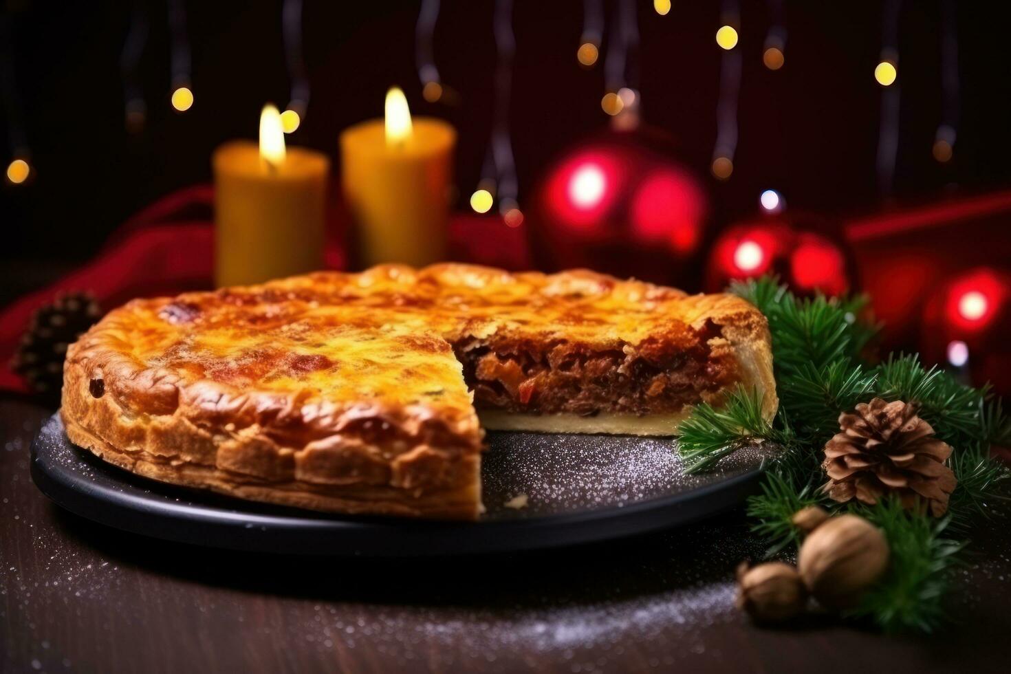 Christmas spicy pie for dinner photo