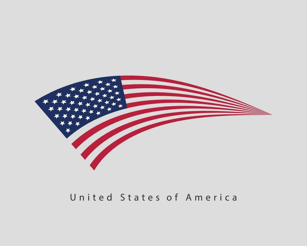 USA flag vector. Modern style United States of America symbol. American banner design element vector