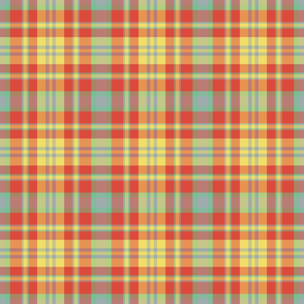 Plaid seamless pattern. Vector background of textile ornament. Flat fabric design.