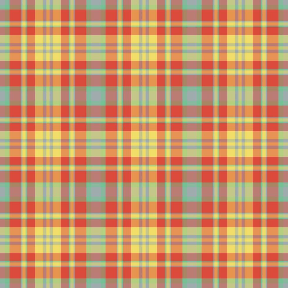 Plaid seamless pattern. Vector background of textile ornament. Flat fabric design.