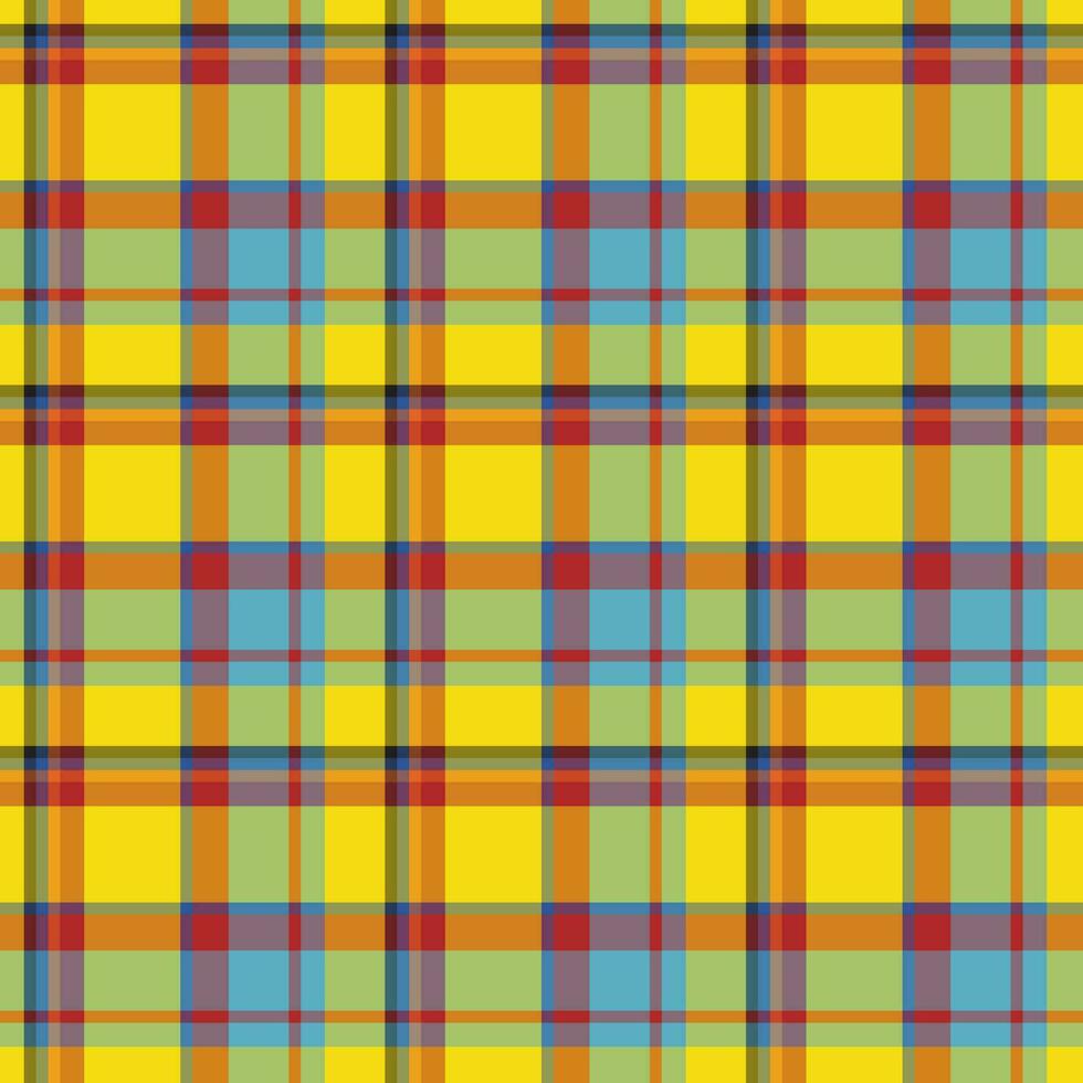 Plaid seamless pattern. Vector background of textile ornament. Flat fabric design.